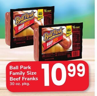 ACME Ball park family size beef franks offer