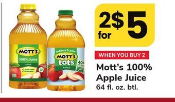 ACME Mott's 100% apple juice offer
