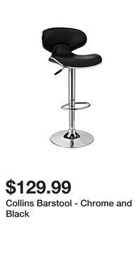 BJ’s Collins barstool - chrome and black offer