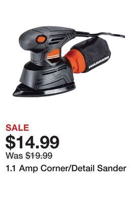 Harbor Freight Tools 1.1 amp corner/detail sander offer
