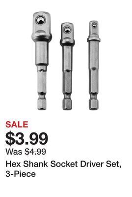 Harbor Freight Tools Hex shank socket driver set, 3-piece offer