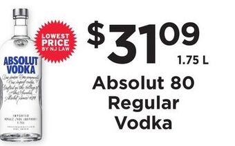 ShopRite Regular vodka offer