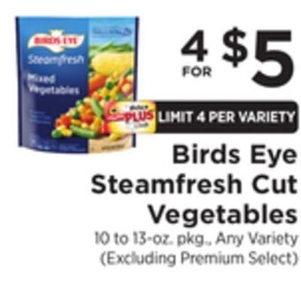 ShopRite Steamfresh cut vegetables offer