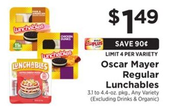 ShopRite Oscar mayer regular lunchables offer