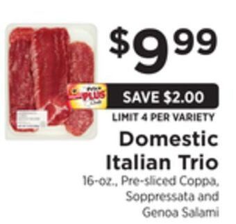 ShopRite Domestic italian trio offer