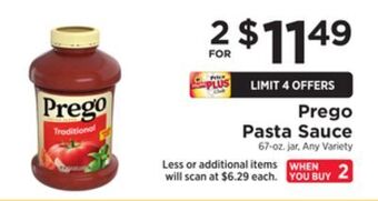 ShopRite Pasta sauce offer