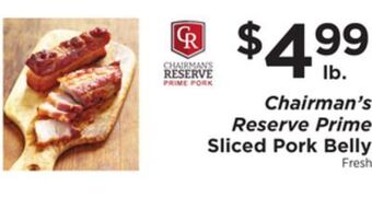 ShopRite Prime sliced pork belly offer