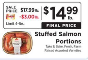 ShopRite Stuffed salmon portions offer