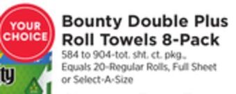 ShopRite Double plus roll towels 8-pack offer