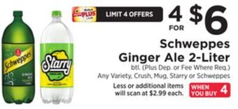 ShopRite Ginger ale 2-liter offer