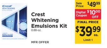 ShopRite Whitening emulsions kit offer
