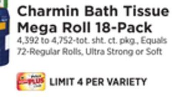 ShopRite Bath tissue mega roll 18-pack offer