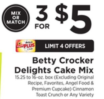 ShopRite Delights cake mix offer