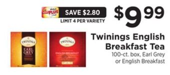 ShopRite English breakfast tea offer