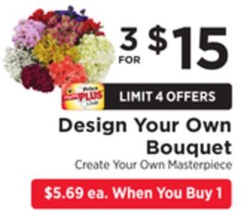 ShopRite Design your own bouquet offer