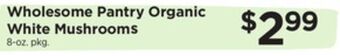 ShopRite Organic white mushrooms offer