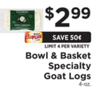 ShopRite Specialty goat logs offer