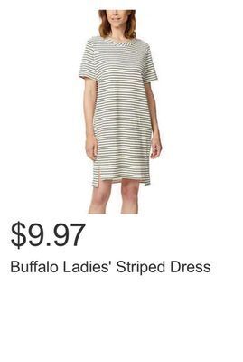 Costco Buffalo ladies' striped dress offer