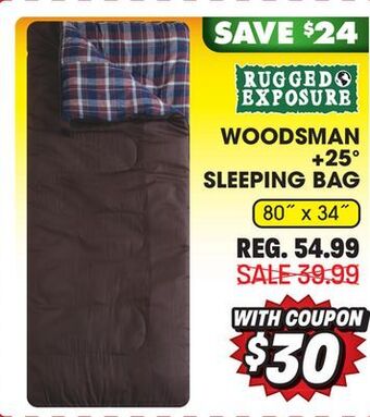 Big 5 Rugged exposure woodsman +25° sleeping bag offer
