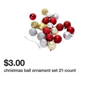 Five Below Christmas ball ornament set 21-count offer