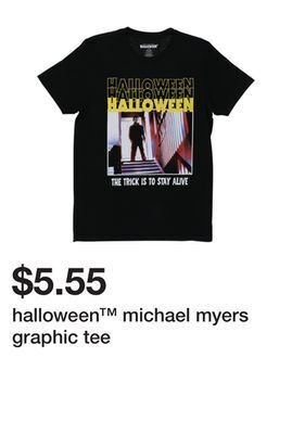 Five Below Halloween michael myers graphic tee offer
