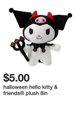 Five Below Halloween hello kitty & friends plush 8in offer