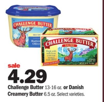Meijer Challenge butter 13-16 oz. or danish creamery butter 6.5 oz offer