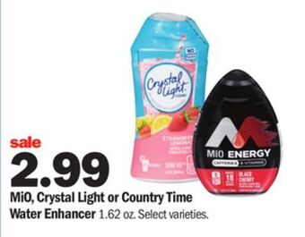 Meijer Mio, crystal light or country time water enhancer offer