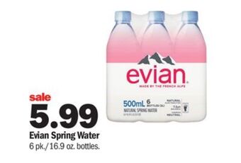 Meijer Evian spring water offer