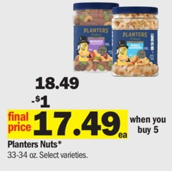 Meijer Planters nuts offer