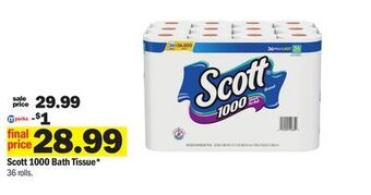 Meijer Scott 1000 bath tissue offer