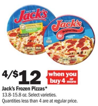Meijer Jack's frozen pizzas offer