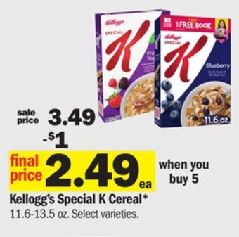 Meijer Kellogg's special k cereal offer