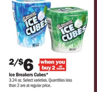 Meijer Ice breakers cubes offer
