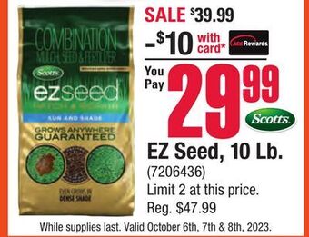 Ace Hardware Scotts ez seed, 10 lb offer