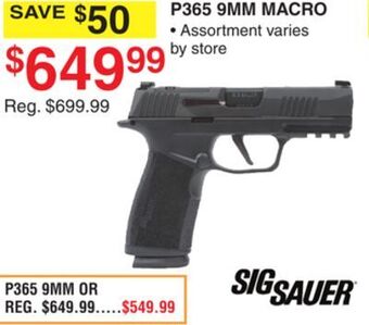 Dunham's Sports Sig sauer p365 9mm macro offer