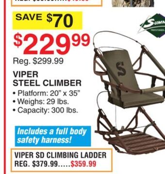 Dunham's Sports Viper steel climber offer