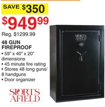 Dunham's Sports Sports afield 48 gun fireproof offer
