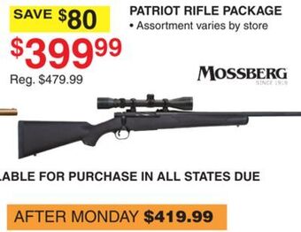Dunham's Sports Mossberg patriot rifle package offer