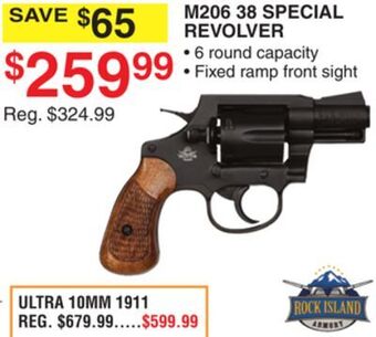 Dunham's Sports Rock island m206 38 special revolver offer