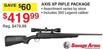 Dunham's Sports Savage arms axis xp rifle package offer
