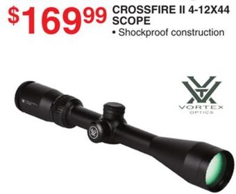 Dunham's Sports Vortex crossfire ii 4-12x44 scope offer