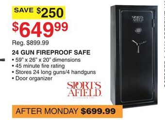 Dunham's Sports Sports afield 24 gun fireproof safe offer
