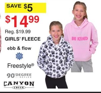 Dunham's Sports Canyon girls' fleece offer