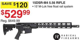 Dunham's Sports Radical firearms 15dsr-m4 5.56 rifle offer