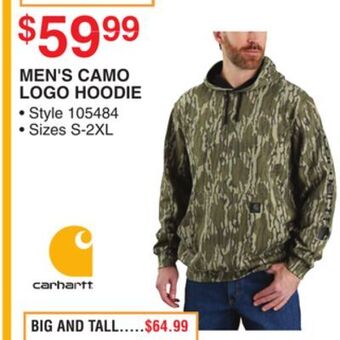 Dunham's Sports Carhartt men's camo logo hoodie offer