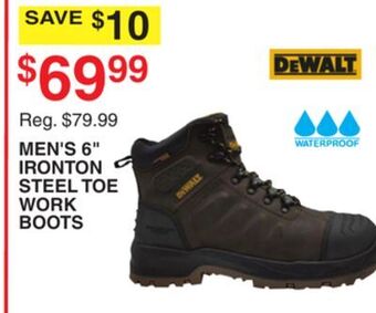 Dunham's Sports Dewalt men's 6 ironton steel toe work boots offer