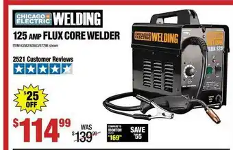 Harbor Freight Tools Chicago Electric Welding 125 AMP Flux Core Welder offer