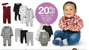 Target Cat & Jack™ And Cloud Island™ Baby Appael 20% Off offer