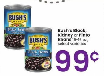Albertsons Bush's Black, Kidney or Pinto Beans 15-16 oz., offer